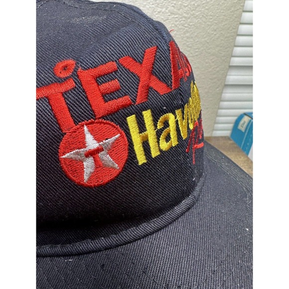 VTG Texaco Havoline Racing Hat Mens Black Snapback USA 90s NASCAR 20 Ernie Irvan - Picture 7 of 9